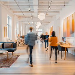 A fast-paced workspace