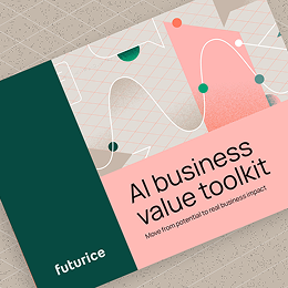 The handbook visual for landing page AI business value toolkit