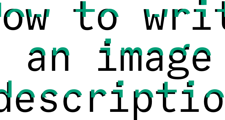 How to write an image description